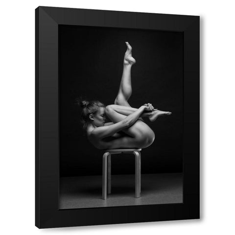 Bodyscape Black Modern Wood Framed Art Print with Double Matting by Belovodchenko, Anton