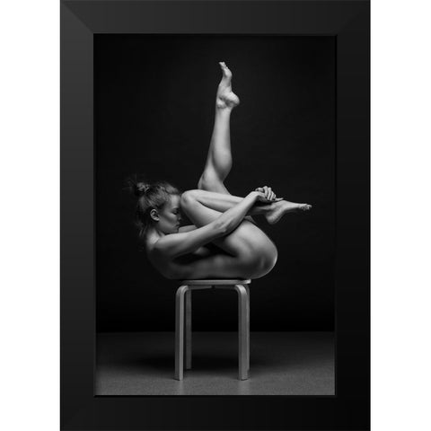 Bodyscape Black Modern Wood Framed Art Print by Belovodchenko, Anton