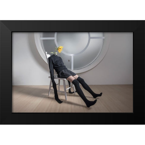 When You Say Nothing At All Black Modern Wood Framed Art Print by Hardibudi