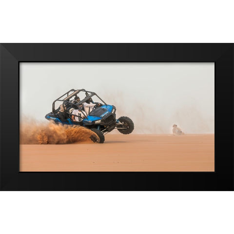 Drifting Black Modern Wood Framed Art Print by Al Adwan, Rami