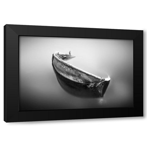 Solitude Black Modern Wood Framed Art Print with Double Matting by Valdivieso, Miguel