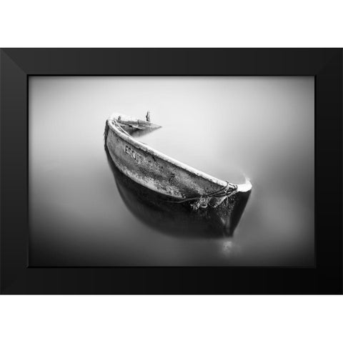 Solitude Black Modern Wood Framed Art Print by Valdivieso, Miguel