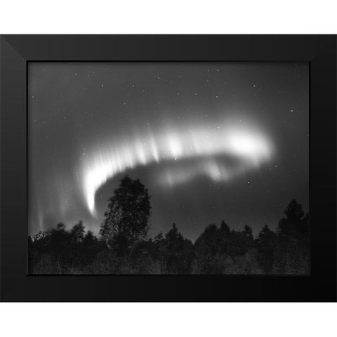 The Ring Of Fire Black Modern Wood Framed Art Print by Caroline Stroksnes, Mette