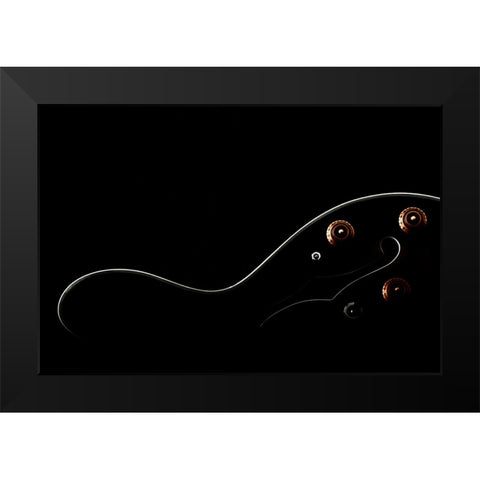 Sensualidad Musical Black Modern Wood Framed Art Print by Marfanlo