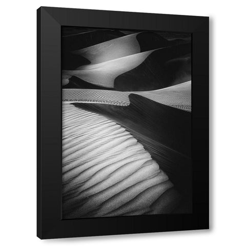Desert Light Black Modern Wood Framed Art Print with Double Matting by Al Adwan, Rami