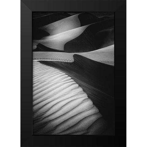 Desert Light Black Modern Wood Framed Art Print by Al Adwan, Rami