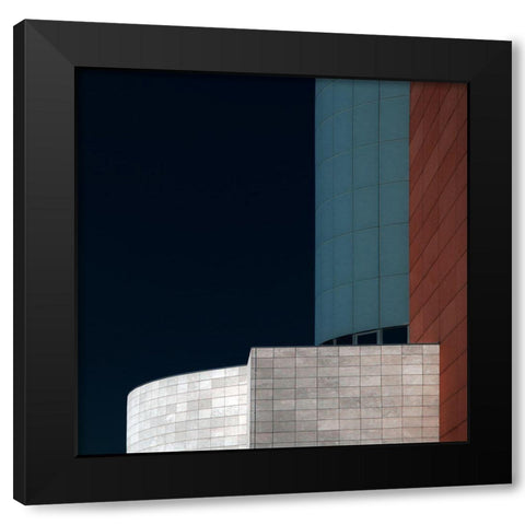 Blue Tower Black Modern Wood Framed Art Print by Claes, Gilbert