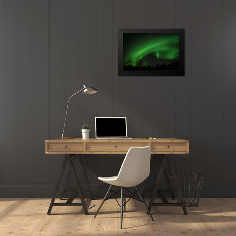 The Light Shower Black Modern Wood Framed Art Print by Caroline Stroksnes, Mette