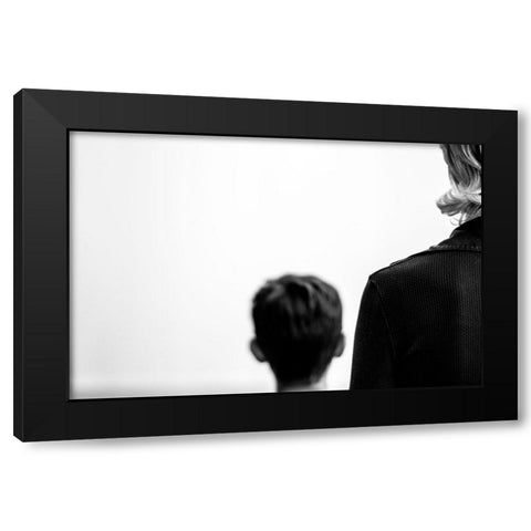 Mother And Son. Black Modern Wood Framed Art Print by Petrone, Flavio
