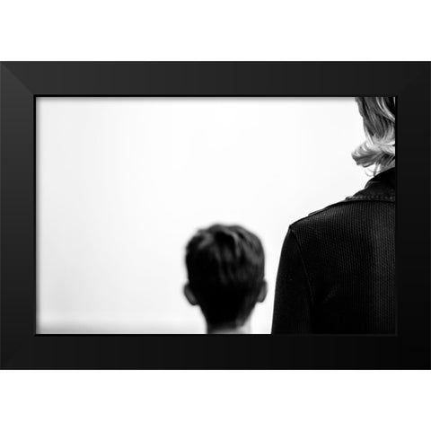 Mother And Son. Black Modern Wood Framed Art Print by Petrone, Flavio