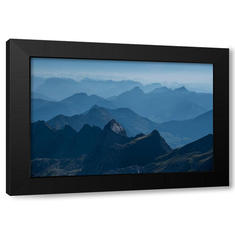 Silberplatten Black Modern Wood Framed Art Print by Hennig, Anatol