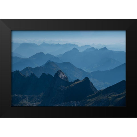 Silberplatten Black Modern Wood Framed Art Print by Hennig, Anatol