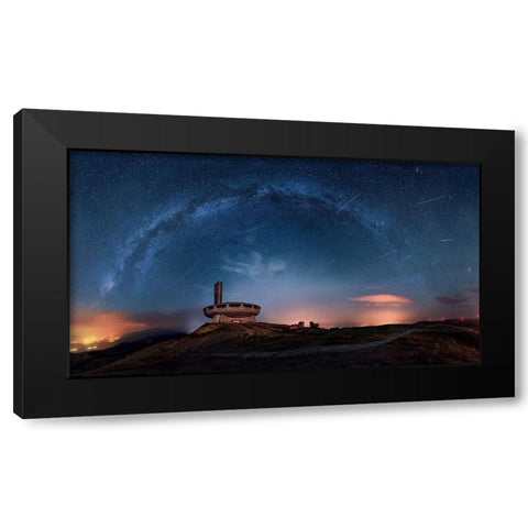Perseids Over Buzludzha Black Modern Wood Framed Art Print by Asanov, Ruslan