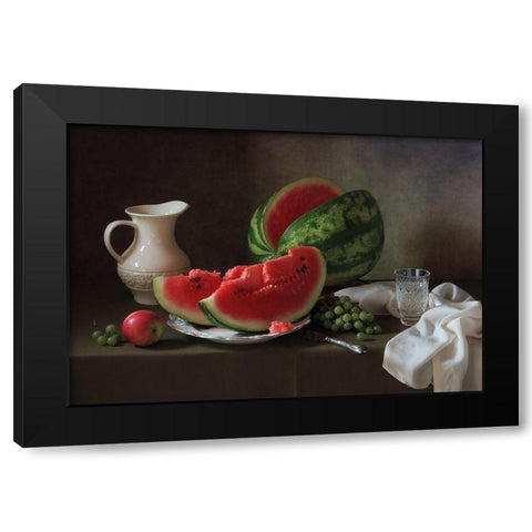 Di Ddn?Dpn?Dmdandfrac34;Dandfrac14; Black Modern Wood Framed Art Print by Skorokhod, Tatyana