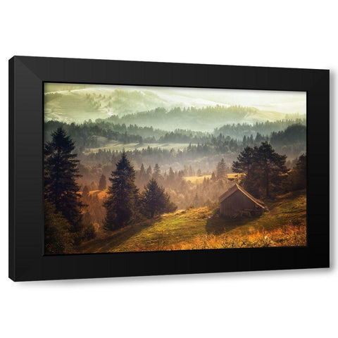 Untitled Black Modern Wood Framed Art Print with Double Matting by Hricko, Stanislav