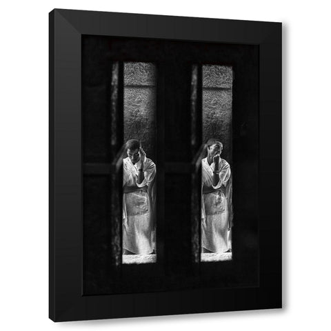 Untitled Black Modern Wood Framed Art Print with Double Matting by Inazio Kuesta, Joxe