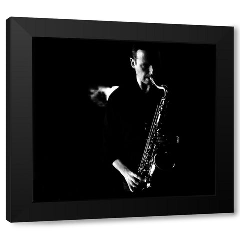 Musician Black Modern Wood Framed Art Print with Double Matting by Pugliesi, Silvia