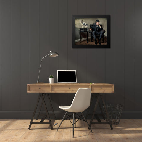 One Eyed Jack Black Modern Wood Framed Art Print by Vanhercke, Monika