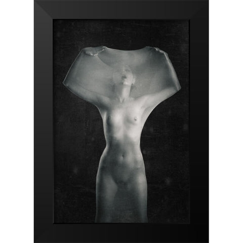 Coccoon Black Modern Wood Framed Art Print by JAE