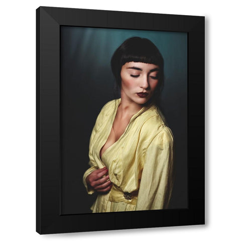 Fem Black Modern Wood Framed Art Print with Double Matting by Renzulli, Antonella