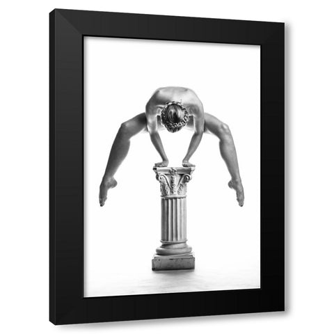 Balance Or Power Black Modern Wood Framed Art Print by Scholtheis, Maarten