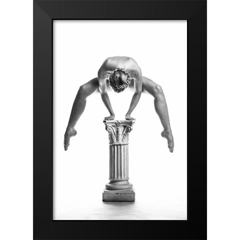 Balance Or Power Black Modern Wood Framed Art Print by Scholtheis, Maarten