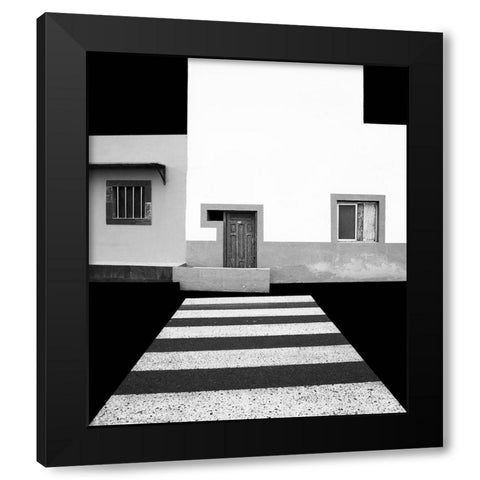 Untitled Black Modern Wood Framed Art Print with Double Matting by Schuster, Inge