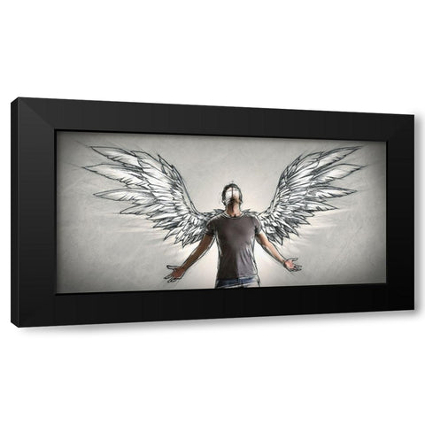 Sketch The Dream Black Modern Wood Framed Art Print by Del Grosso, Sebastien