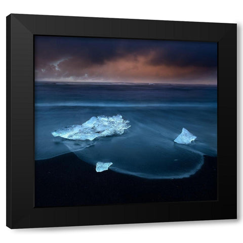 The Destination Black Modern Wood Framed Art Print with Double Matting by Dou, Shenshen