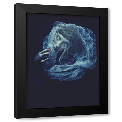 Drowning Black Modern Wood Framed Art Print with Double Matting by Renzulli, Antonella