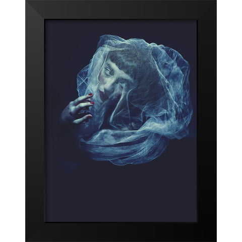 Drowning Black Modern Wood Framed Art Print by Renzulli, Antonella