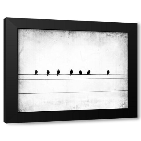 Sheet Music Black Modern Wood Framed Art Print by Hummel, Jeffrey