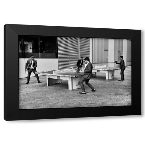 Morning Break Black Modern Wood Framed Art Print by Carlos