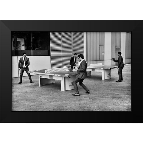 Morning Break Black Modern Wood Framed Art Print by Carlos