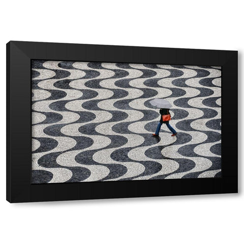 Lisboa Black Modern Wood Framed Art Print by Reichert, Renate