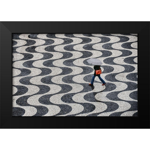 Lisboa Black Modern Wood Framed Art Print by Reichert, Renate