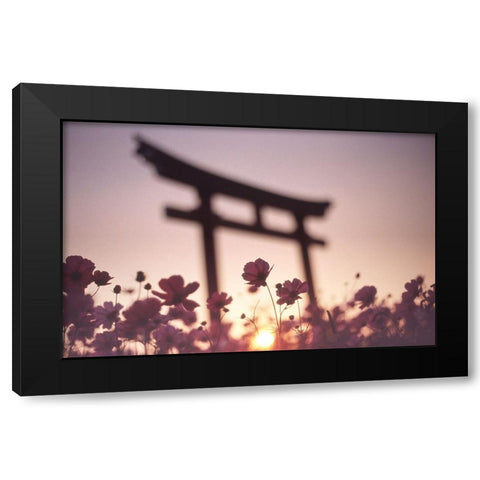 Melancholic Autumn Black Modern Wood Framed Art Print by Tajima, Koji