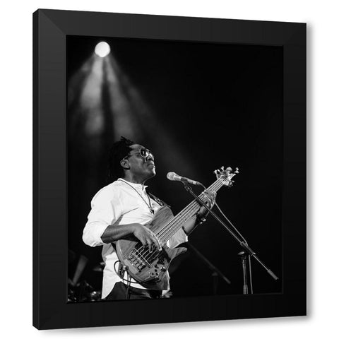 Richard Bona Black Modern Wood Framed Art Print by Correia, Rui