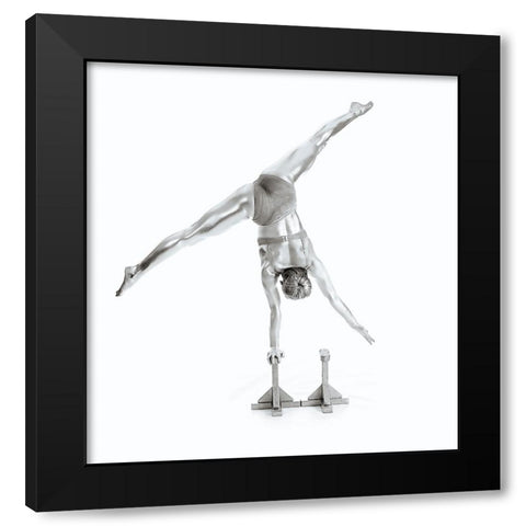 Balance - Gymnastics Series Black Modern Wood Framed Art Print by Ashton-Jones, Howard