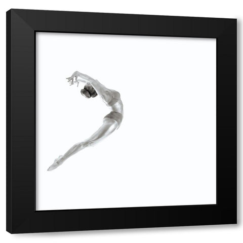 Flight - Gymnastics Series Black Modern Wood Framed Art Print by Ashton-Jones, Howard
