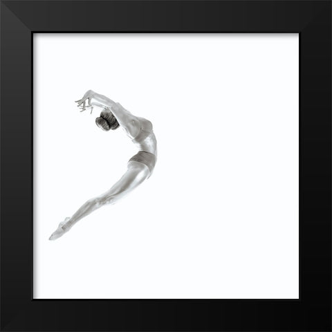 Flight - Gymnastics Series Black Modern Wood Framed Art Print by Ashton-Jones, Howard