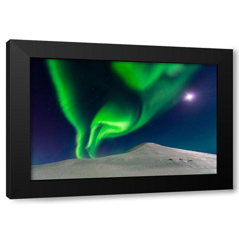 Dancing With The Moon Black Modern Wood Framed Art Print by George, Andrew