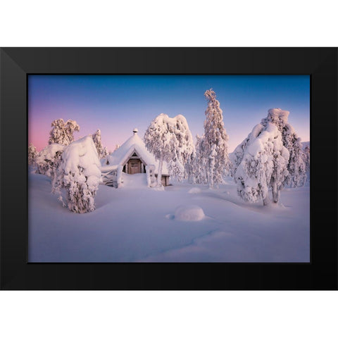 Home Sweet Home Black Modern Wood Framed Art Print by Hoffmann, Raymond