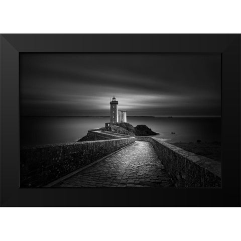 Time Passing Black Modern Wood Framed Art Print by Denis