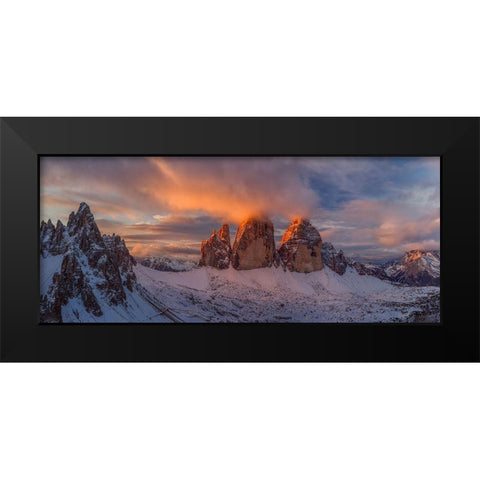 The Story Of The One Sunrise Black Modern Wood Framed Art Print by Shcherbina, Valeriy