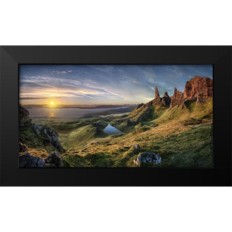 The Old Man Of Storr Black Modern Wood Framed Art Print by Schweiger, Christian