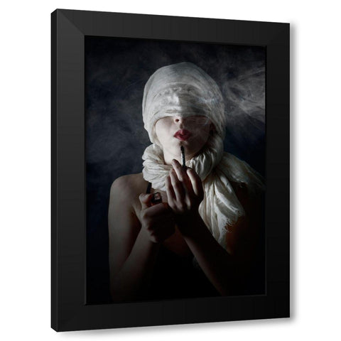 Killing You Softly Black Modern Wood Framed Art Print with Double Matting by Mest, Olga