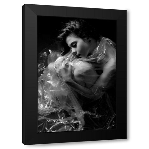 Blind Smoke Black Modern Wood Framed Art Print with Double Matting by Mest, Olga