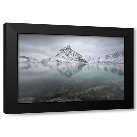 Waterworld Black Modern Wood Framed Art Print by Hoffmann, Raymond