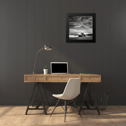 Back To The Future ... Black Modern Wood Framed Art Print by Depaepe, Yvette